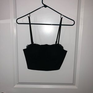 Black lace crop top by NBD size xs